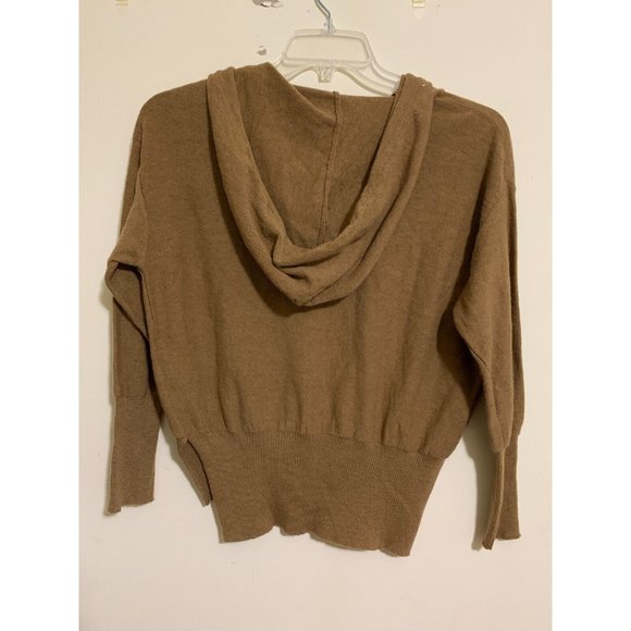 The Korner Women's Pullover Sweater Hoodie Long Sleeve Brown Size S/M NWT - Picture 4 of 11